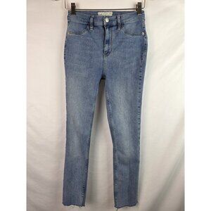 Free People FP Womens Jeans Size 26 R Blue Skinny Denim Jean Pants Cut Off Ankle